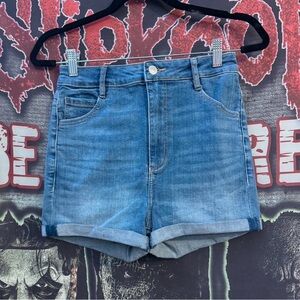 Garage Clothing Blue High Waisted Jean Shorts